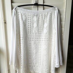 Hale Bob White Laced Top Large